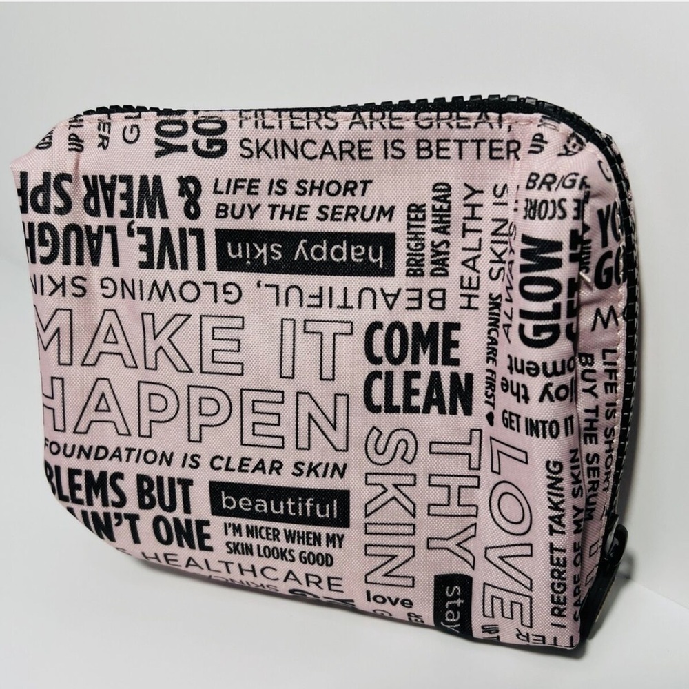 BeautyBio‎ The Perfect Morning Routine Skincare Set With Pink Typographic Bag